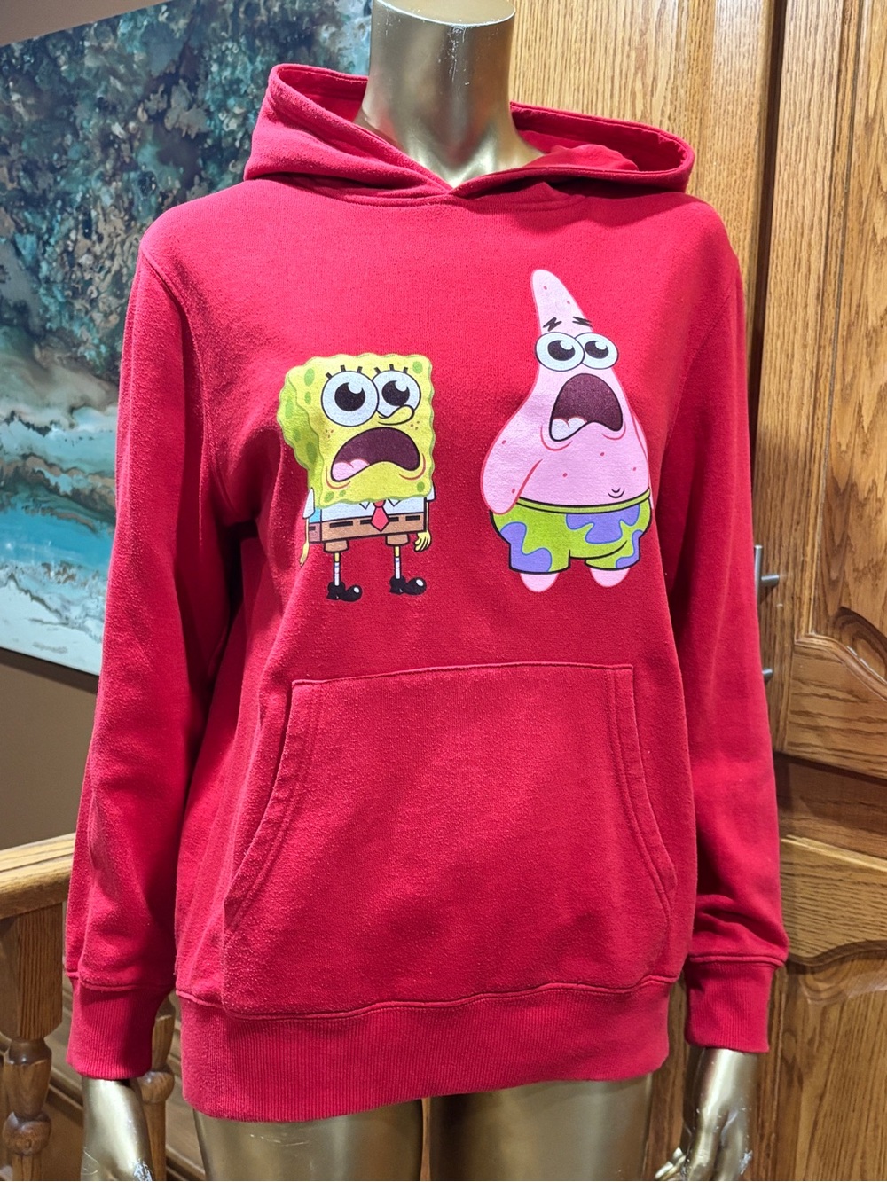SpongeBob Squarepants Red Graphic Pullover Youth  16Y-XL
